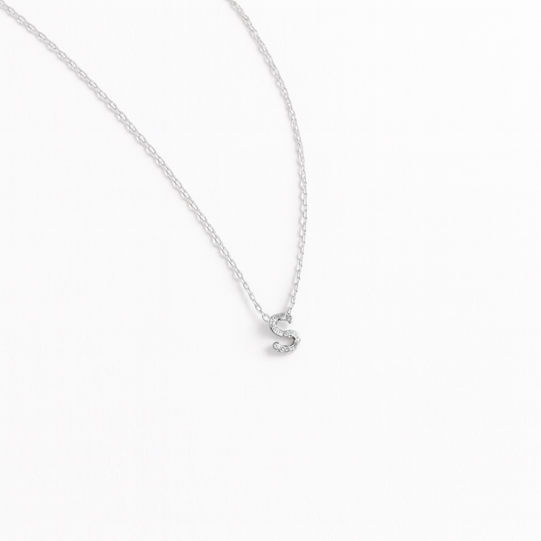 Dames Gepersonaliseerde Diamantjes Initiaal Ketting