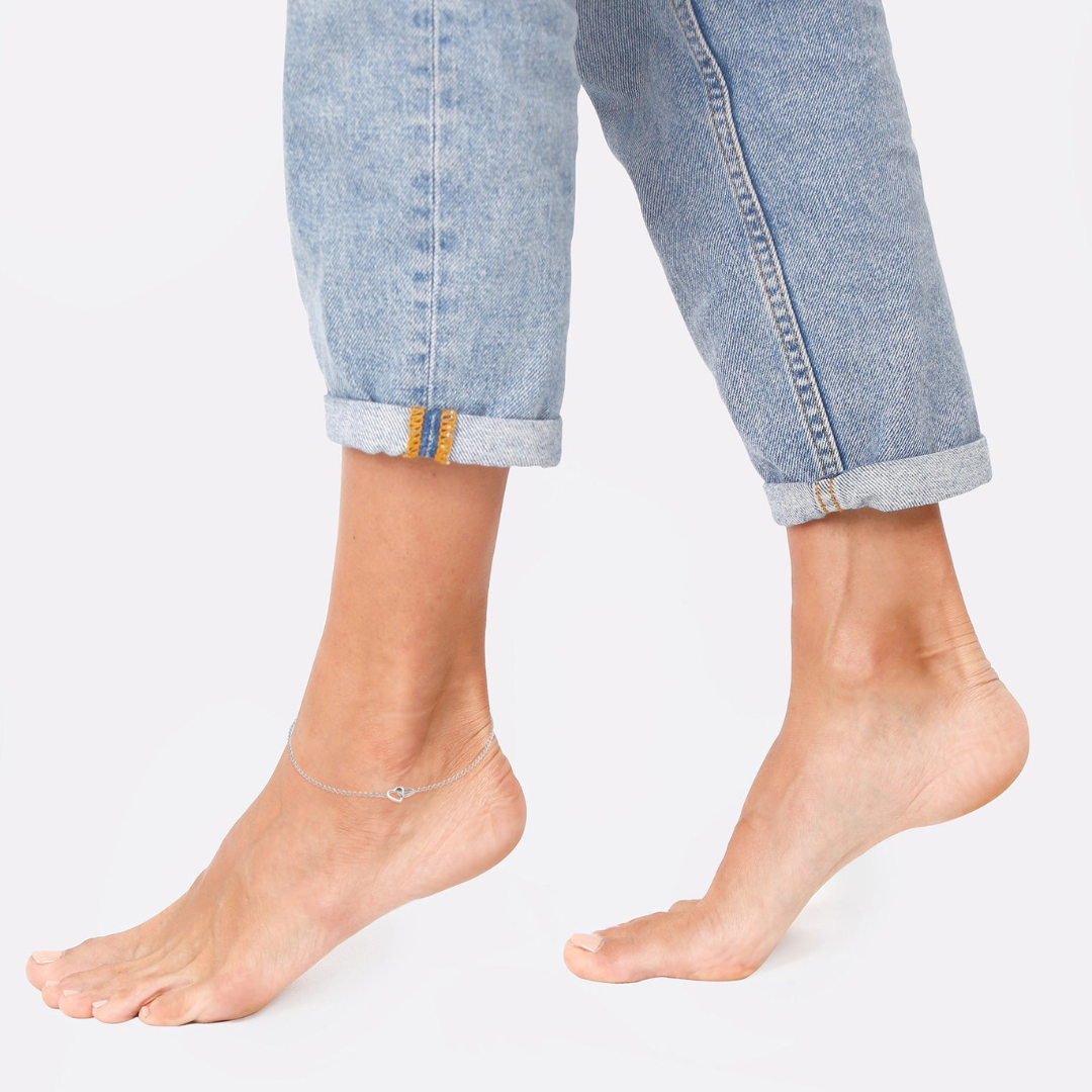 Hartvormige Minimalistische Enkelband Dames