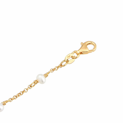 Minimalistische Parel Enkelband Dames