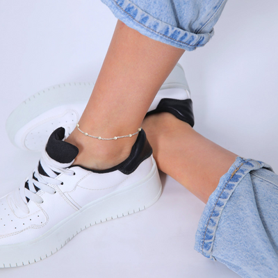 Minimalistische Parel Enkelband Dames