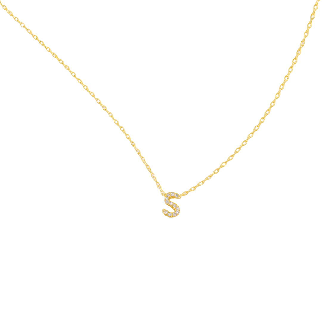 Dames Gepersonaliseerde Diamantjes Initiaal Ketting