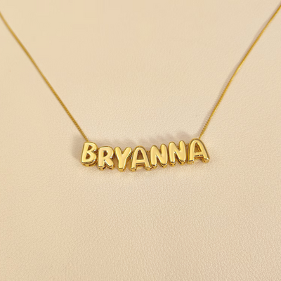 Gepersonaliseerde Bubble Naamketting voor Mama