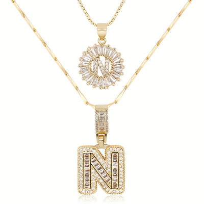 Dubbele Initialen Ketting Set Dames