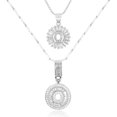 Dubbele Initialen Ketting Set Dames
