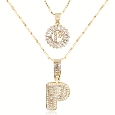 Dubbele Initialen Ketting Set Dames