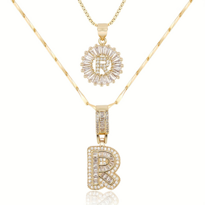 Dubbele Initialen Ketting Set Dames