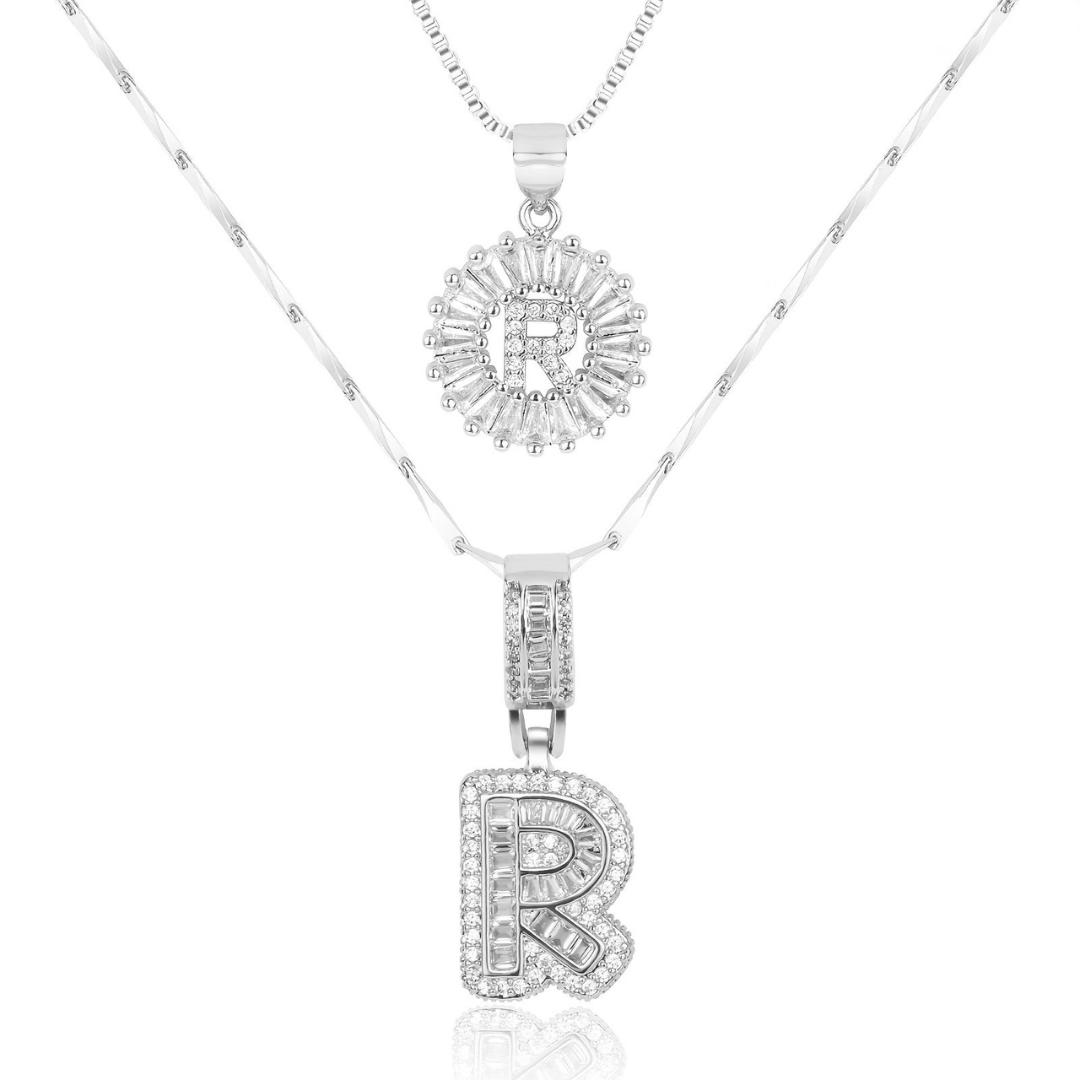 Dubbele Initialen Ketting Set Dames