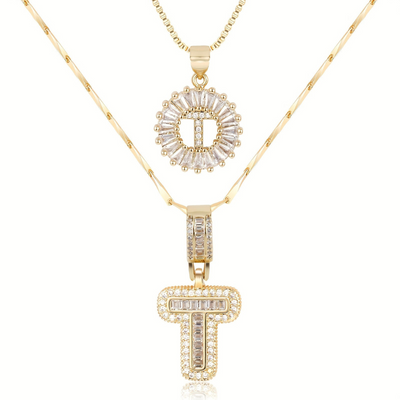 Dubbele Initialen Ketting Set Dames