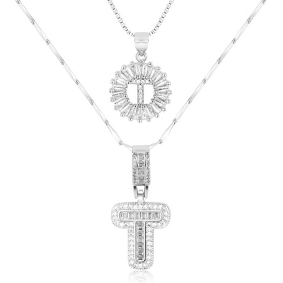 Dubbele Initialen Ketting Set Dames
