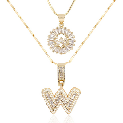 Dubbele Initialen Ketting Set Dames