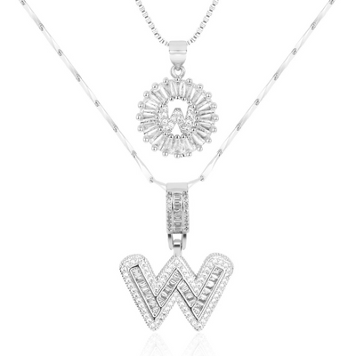 Dubbele Initialen Ketting Set Dames