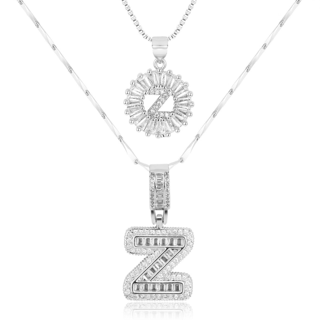 Dubbele Initialen Ketting Set Dames