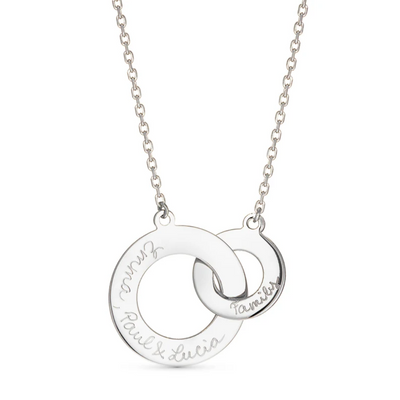 Gepersonaliseerde Verstrengelde Familie Ketting Dames