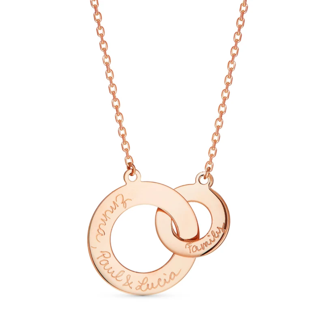 Gepersonaliseerde Verstrengelde Familie Ketting Dames