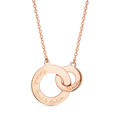 Gepersonaliseerde Verstrengelde Familie Ketting Dames