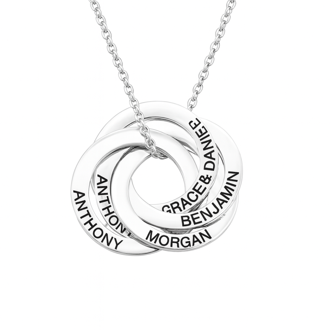 Dames Gepersonaliseerde Namen Schakels Cirkel Ketting