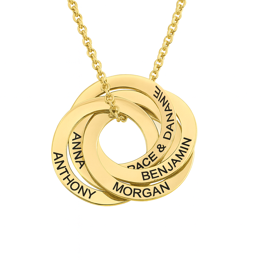 Dames Gepersonaliseerde Namen Schakels Cirkel Ketting