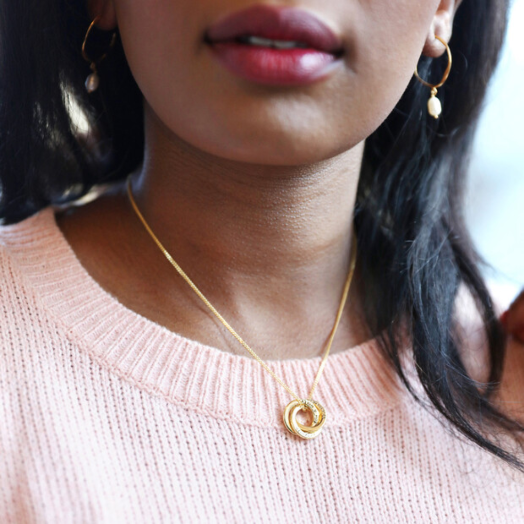 Dames Gepersonaliseerde Namen Schakels Cirkel Ketting