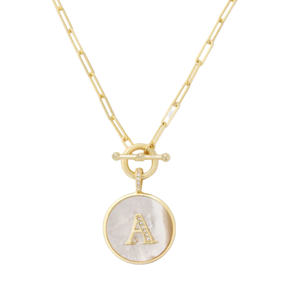 Dames Parelmoer Initiaal Ketting