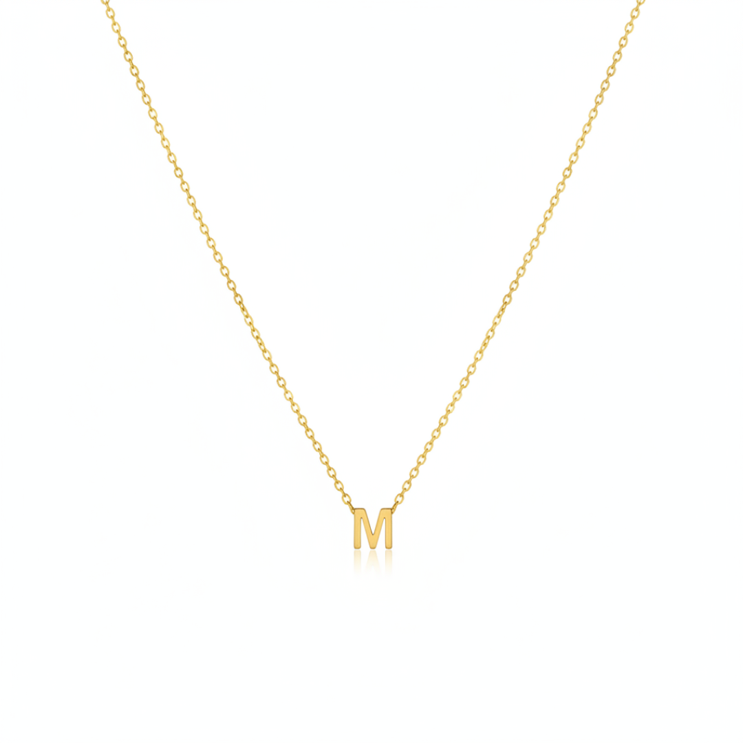 Dames Sterling Zilveren Gepersonaliseerde Initiaal Ketting