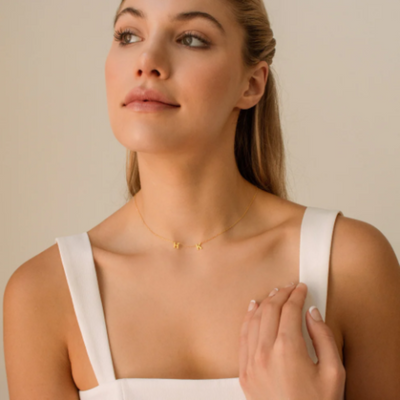 Dames Sterling Zilveren Gepersonaliseerde Initiaal Ketting