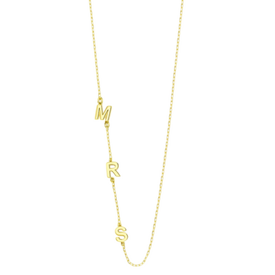 Dames Ketting Met Initiaal Zijwaarts