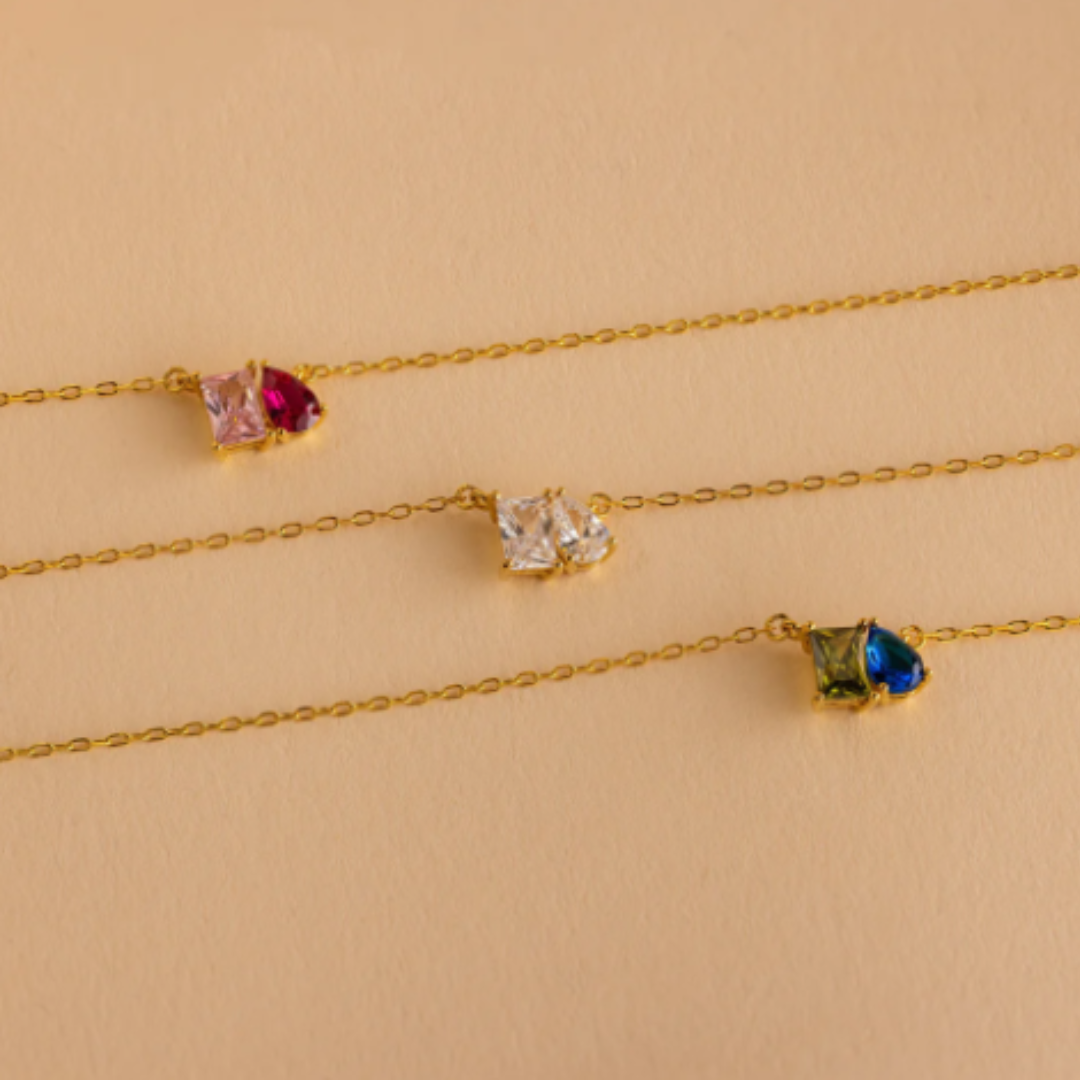 Gepersonaliseerde Geboortesteenketting voor Dames | Toi et Moi