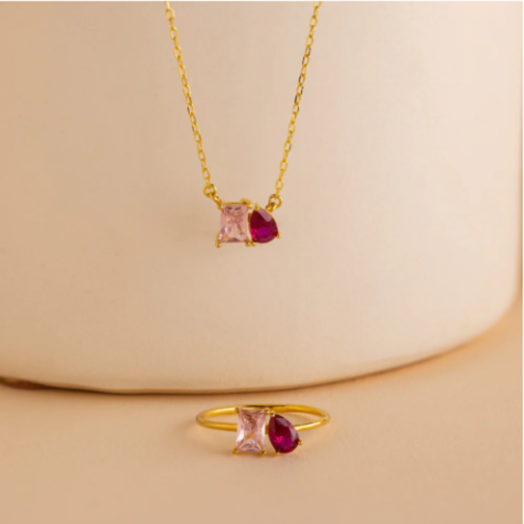 Gepersonaliseerde Geboortesteenketting voor Dames | Toi et Moi