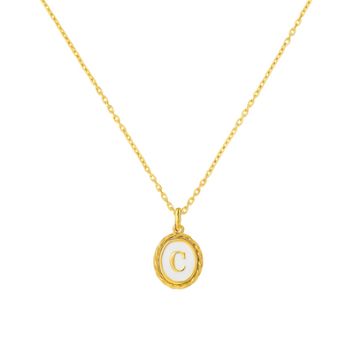 Dames Sterling Zilver Initiaal Hanger Ketting