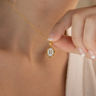 Dames Sterling Zilver Initiaal Hanger Ketting