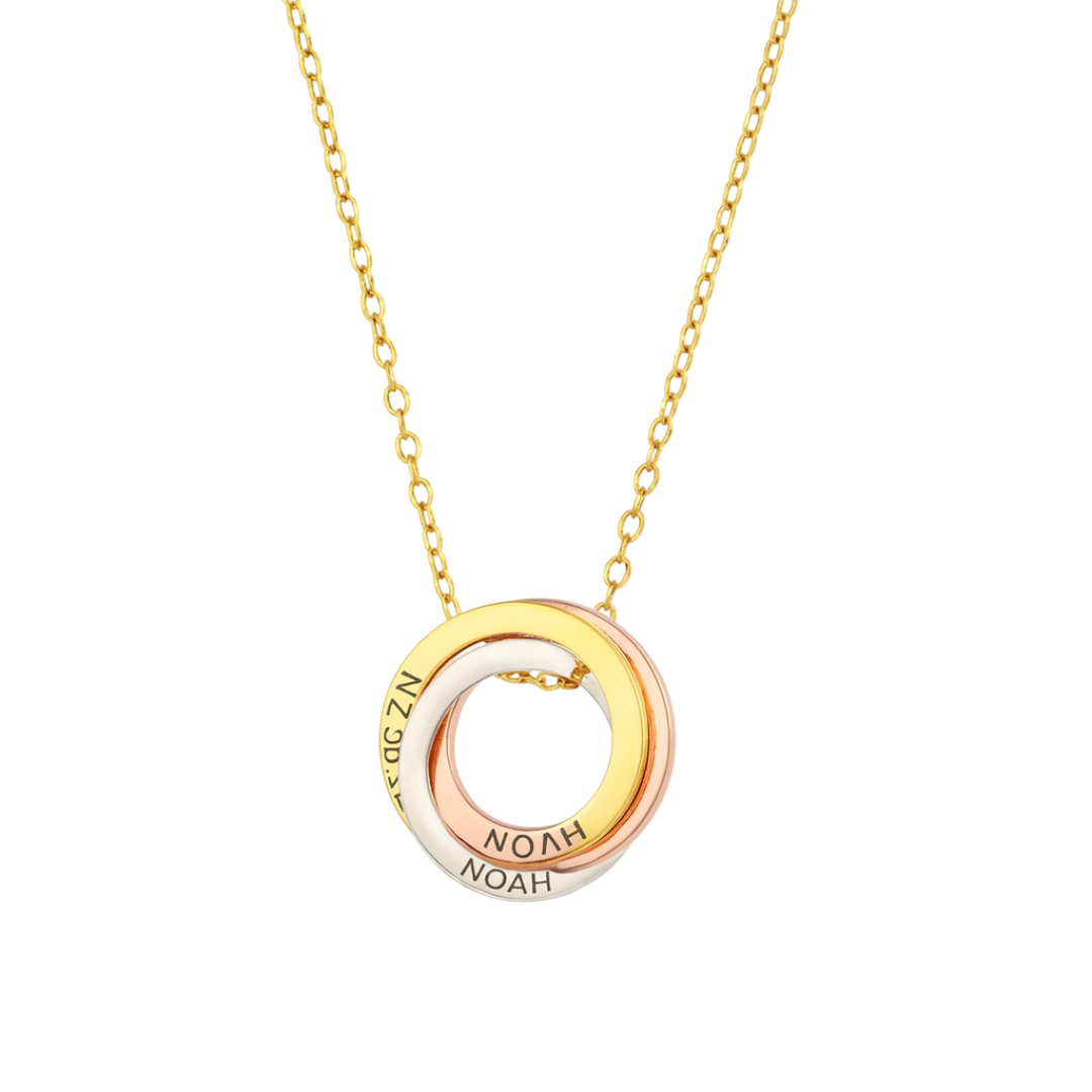 Dames Gepersonaliseerde Namen Schakels Cirkel Ketting