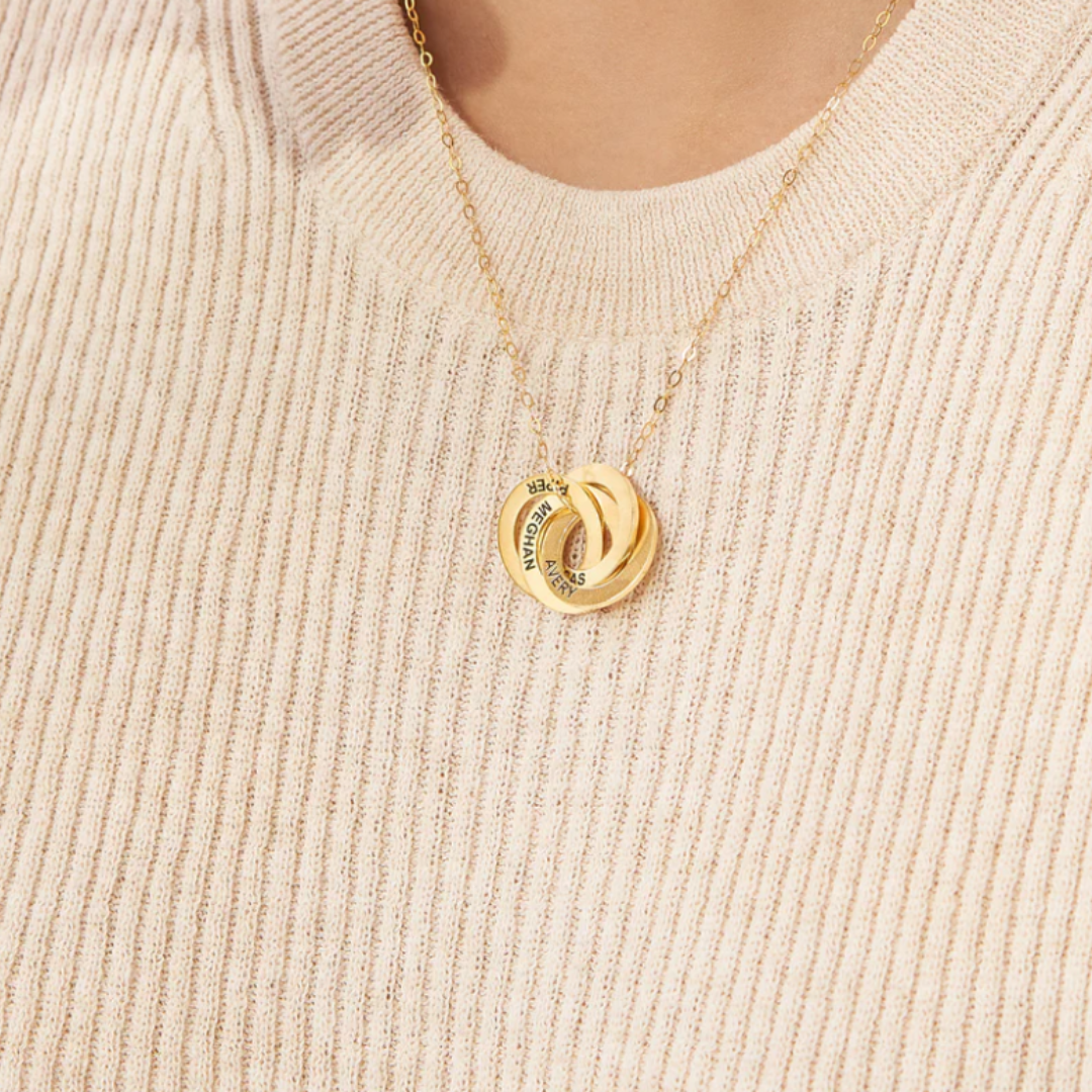 Dames Gepersonaliseerde Namen Schakels Cirkel Ketting