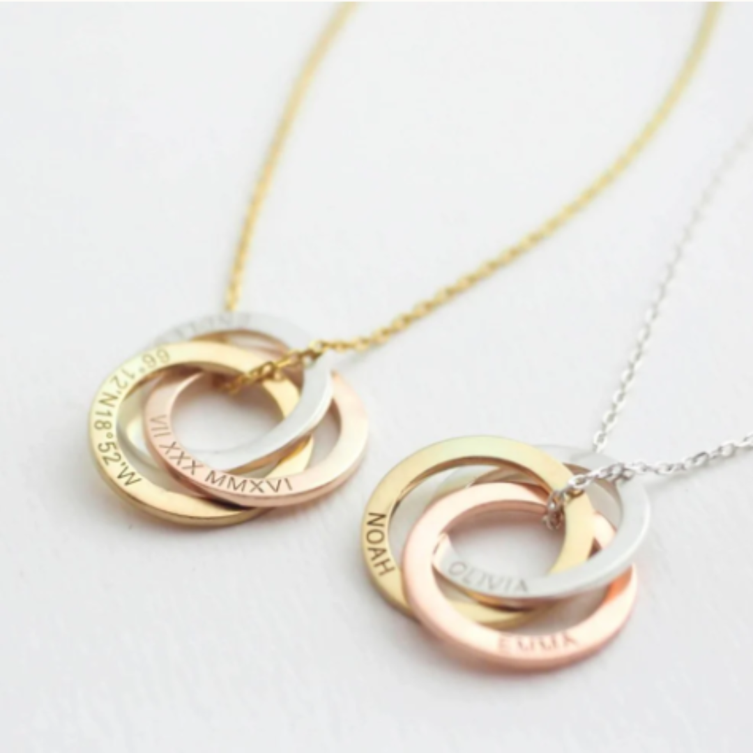 Dames Gepersonaliseerde Namen Schakels Cirkel Ketting