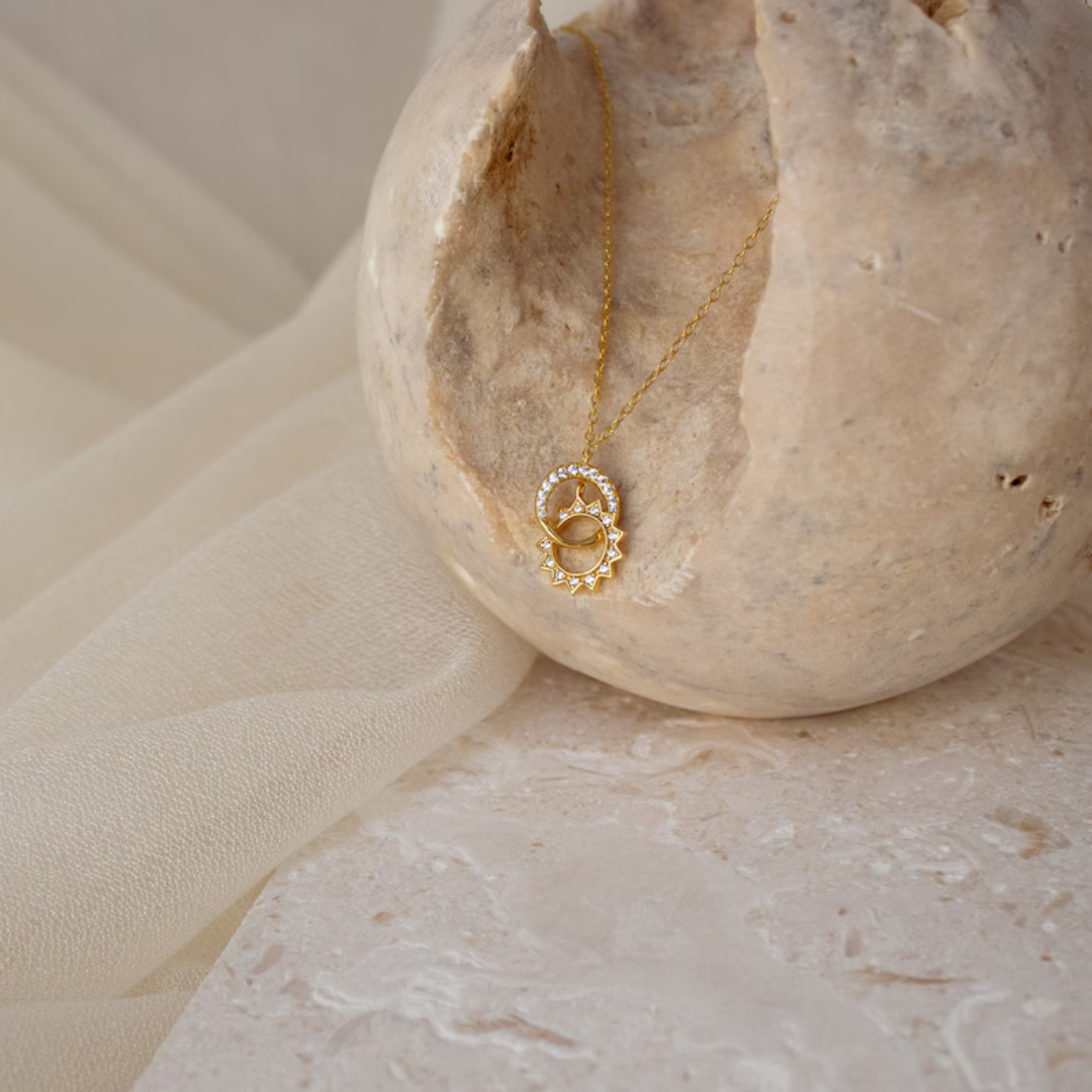 Zon & Maan Ketting Dames Verguld