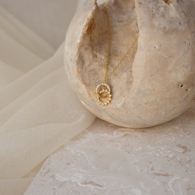 Zon & Maan Ketting Dames Verguld