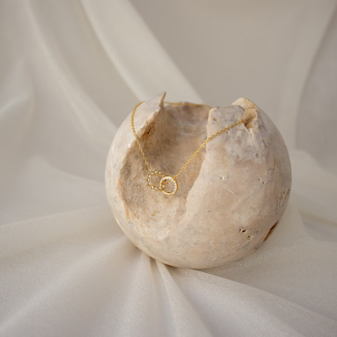 Zon & Maan Ketting Dames Verguld