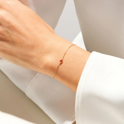 Dames Geboortesteen Armband Gepersonaliseerd