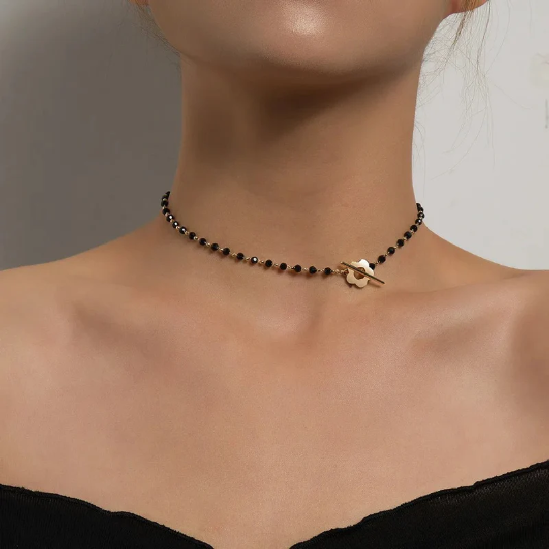 Parel Ketting Dames Bloemen Choker