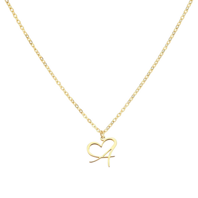 Dames Gepersonaliseerde Hart Initiaal Ketting