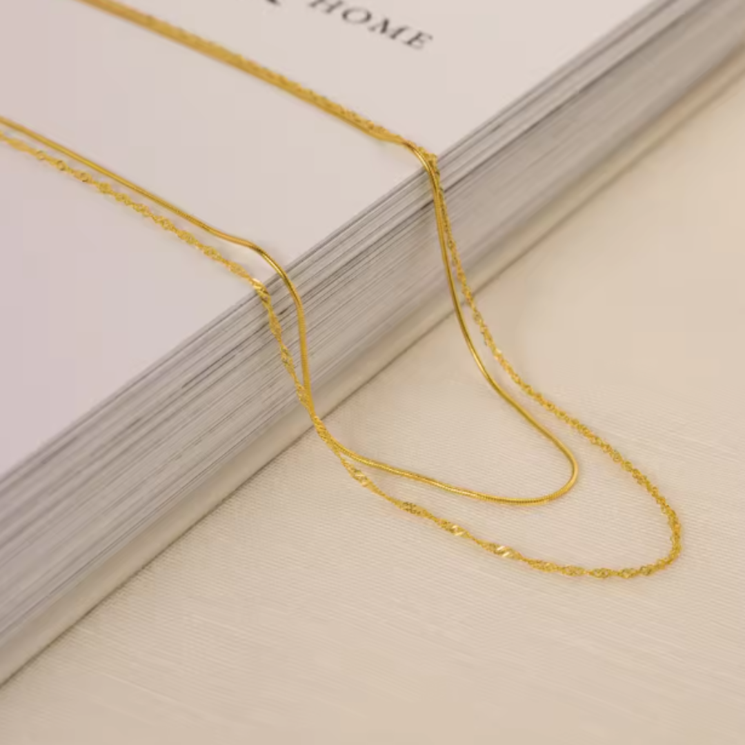 Ketting Dames Laagjes Verguld Verstelbaar