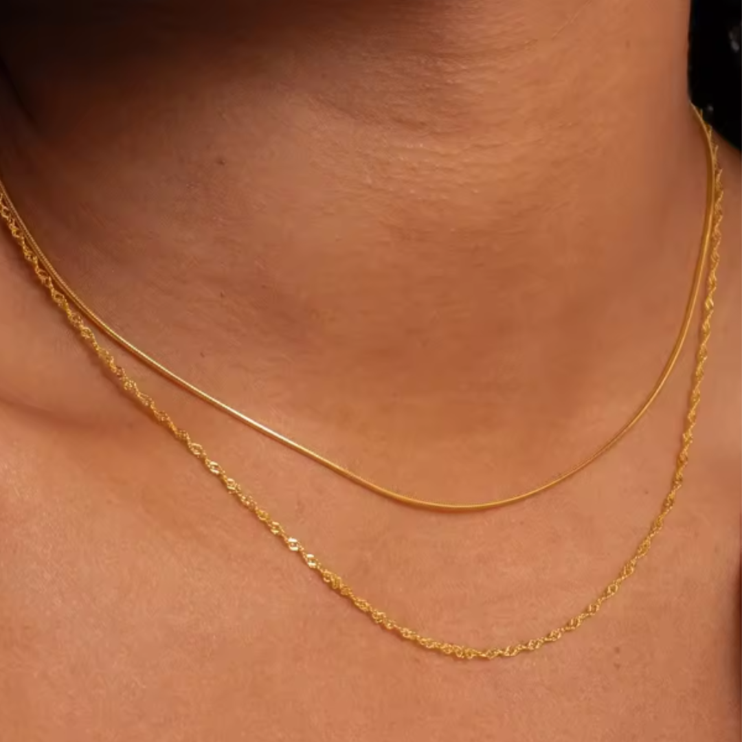 Ketting Dames Laagjes Verguld Verstelbaar