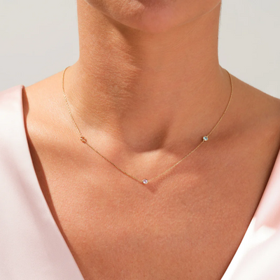 Elegante Familie Geboortesteen Ketting Dames