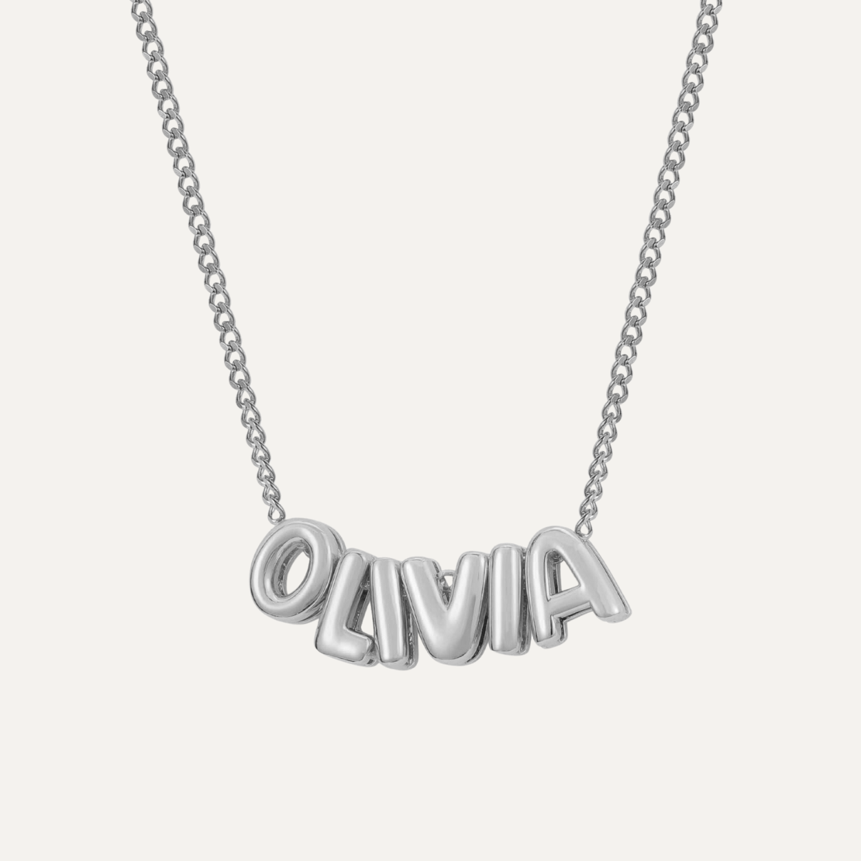 Gepersonaliseerde Bubble Naamketting voor Mama