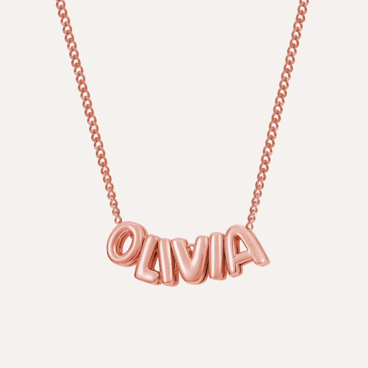 Gepersonaliseerde Bubble Naamketting voor Mama