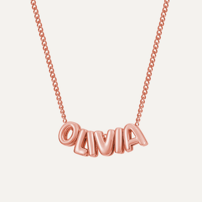 Gepersonaliseerde Bubble Naamketting voor Mama