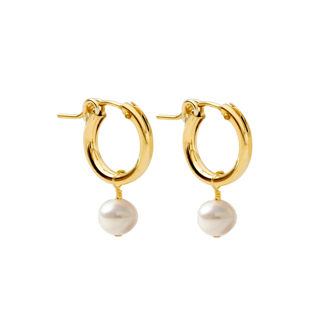 Oorringen Dames Zoetwaterparel 6mm Hypoallergeen