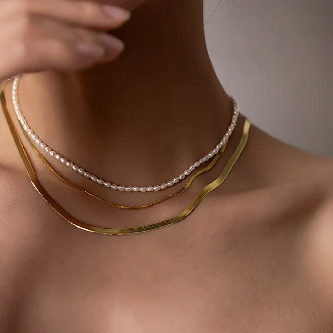 Parel Ketting Dames Zoetwaterparel Choker Verstelbaar