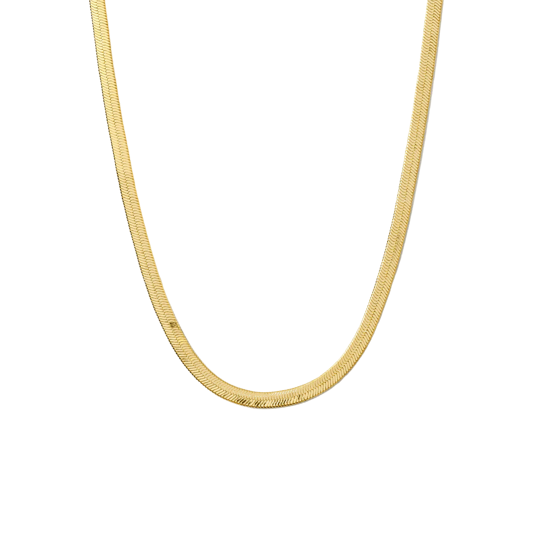 3mm Vergulde Dames Herringbone Ketting