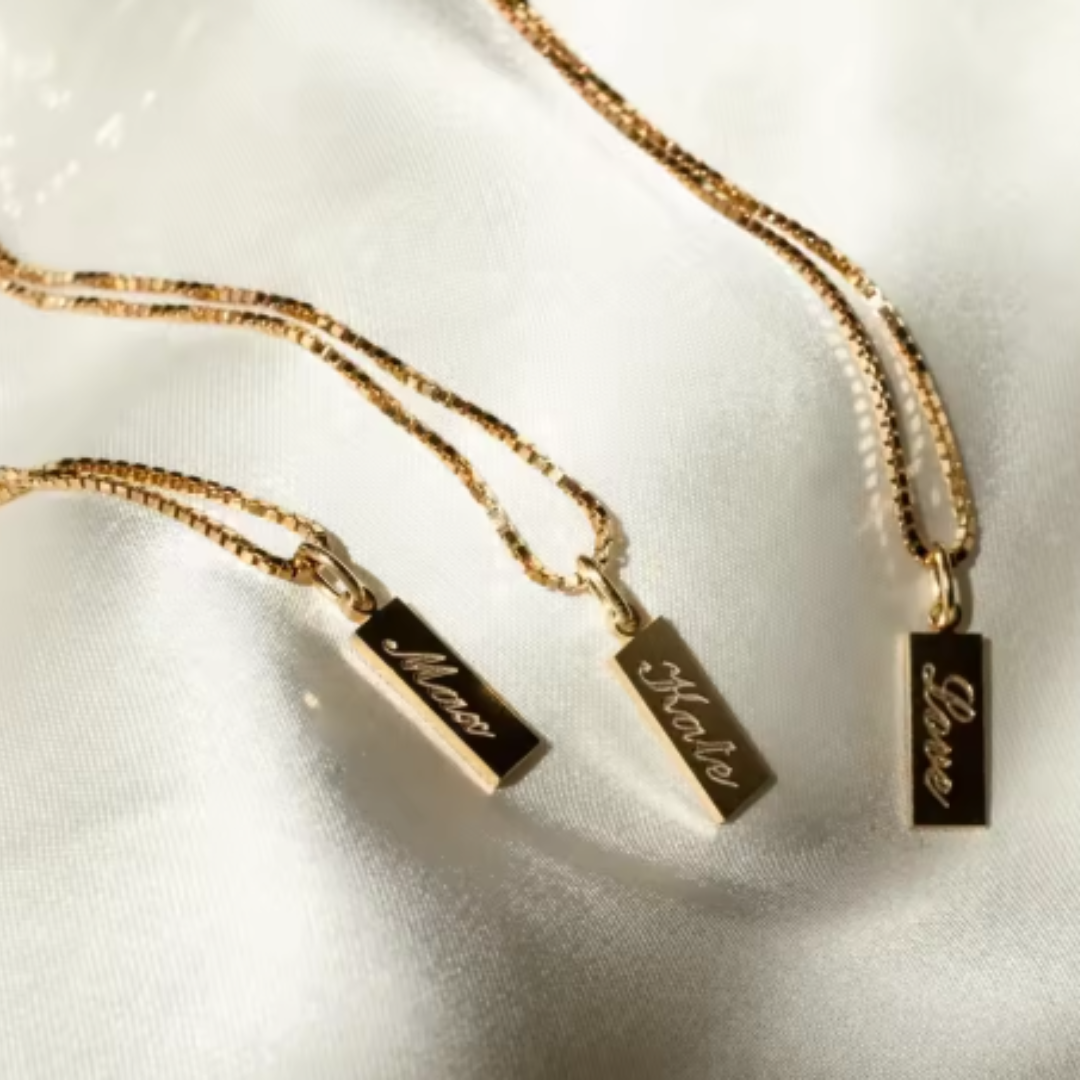 Dames Gepersonaliseerde Naamplaat Ketting