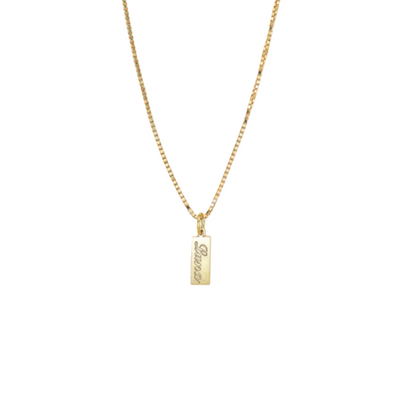 Dames Gepersonaliseerde Naamplaat Ketting